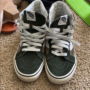 Dark and light olive vans